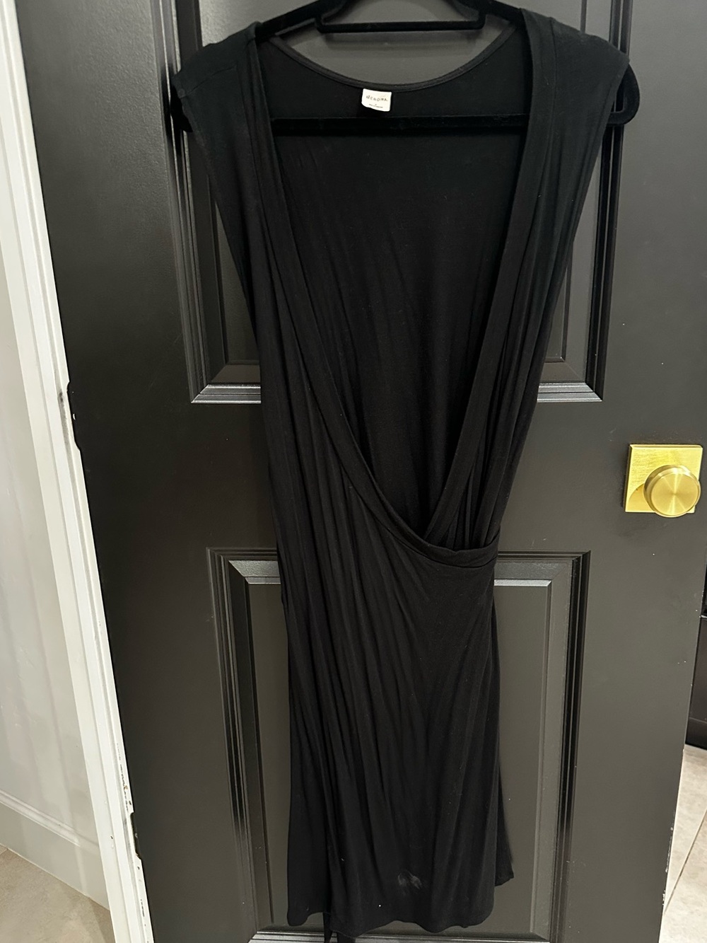 Merona Black Sleeveless Knit Dress with V-Neck